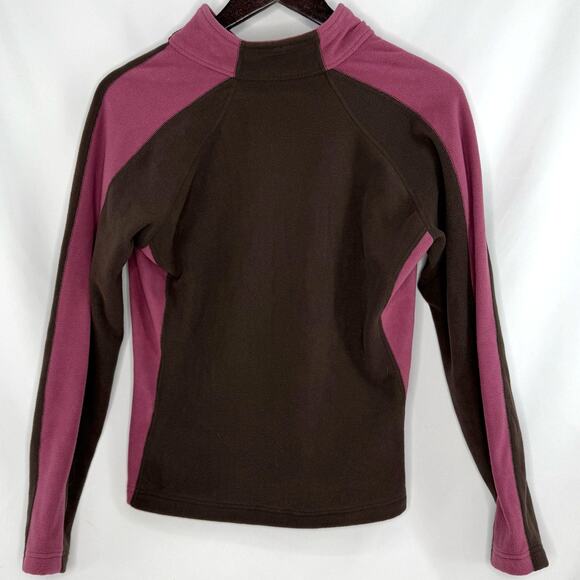 Nike ACG Fleece Half Zip Pullover Sweatshirt Brown Pink Womens Small Outdoor - Picture 2 of 4